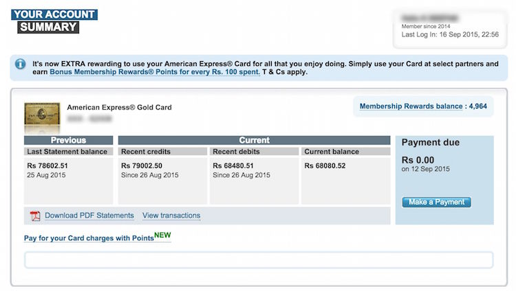 How do you check your American Express reward points balance?