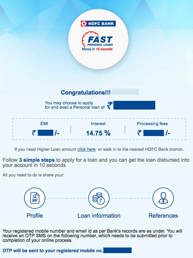 HDFC Pre-Approved Personal Loan Credited in 10 Seconds | CardExpert