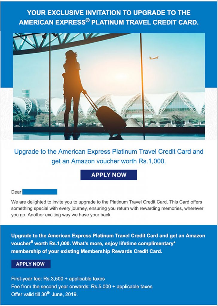 Amex Platinum Travel Credit Card Upgrade Offer (Targeted) – CardExpert