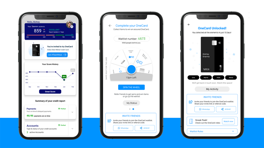 onescore onecard app waitlist