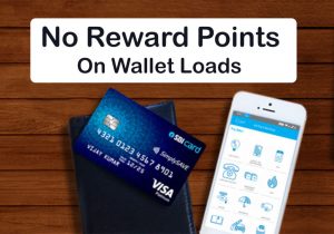 sbicard no reward points on wallet loads
