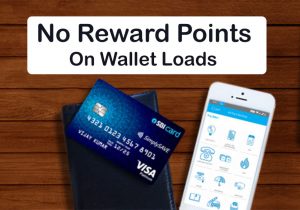 sbicard no reward points on wallet loads