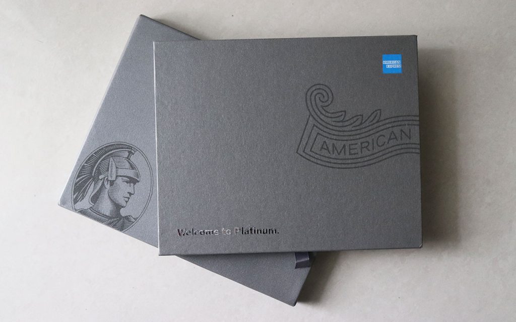 amex platinum card box and cover