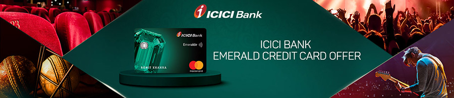 ICICI Bank Emeralde Credit Card Bookmyshow offer