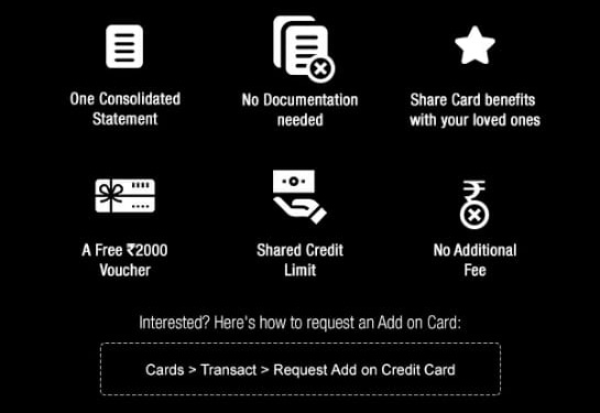 HDFC Credit Card Add-on Card offer