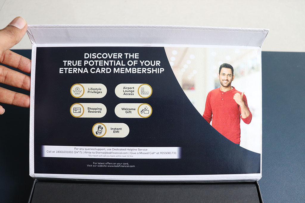 BOB Eterna add-on credit card - Closer look inside