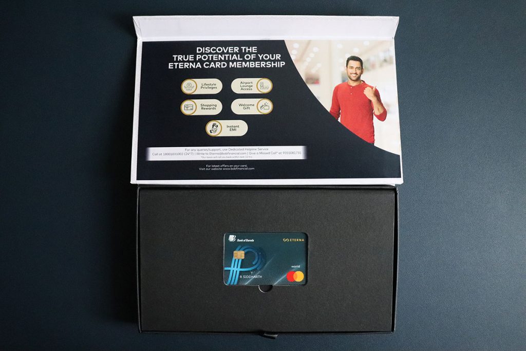 BOB Eterna add-on credit card - Inside