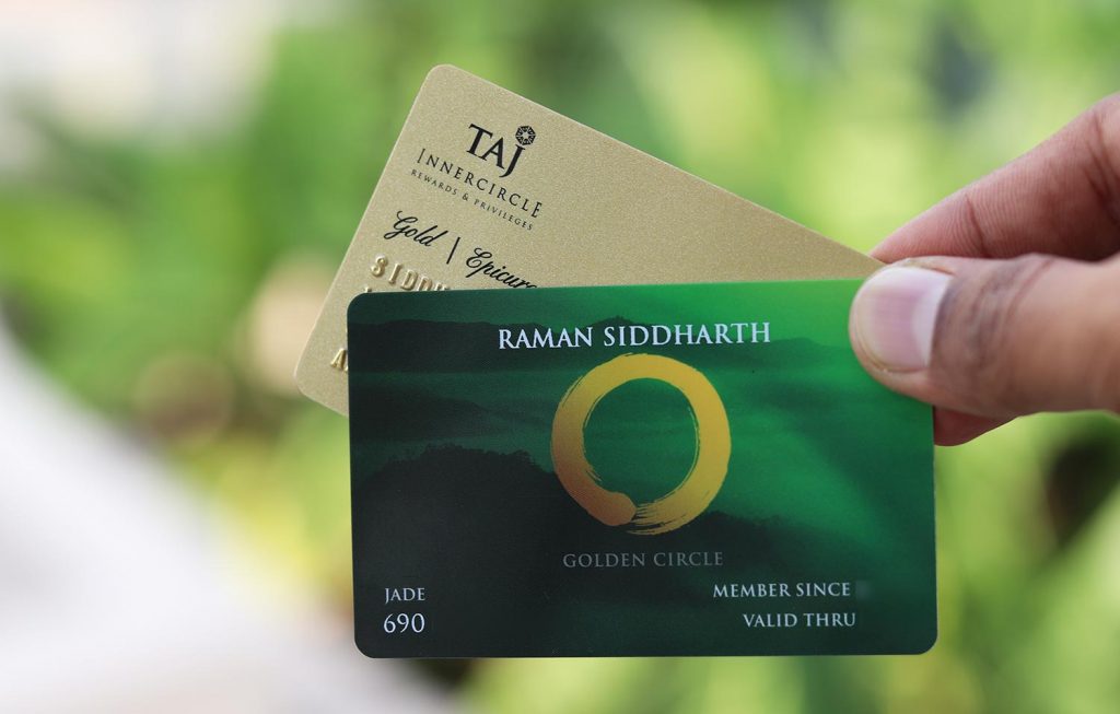 Shangri-La Golden Circle Jade and Taj innercircle gold membership cards