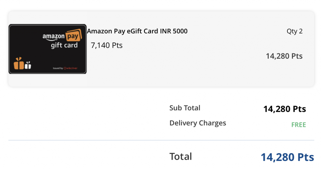 Redeem HDFC Infinia/Diners Black points for vouchers at 70ps/point