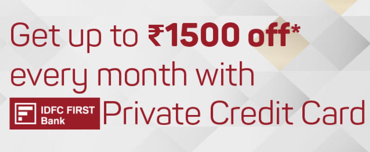 IDFC FIRST Private Credit Card - Bookmyshow Offer