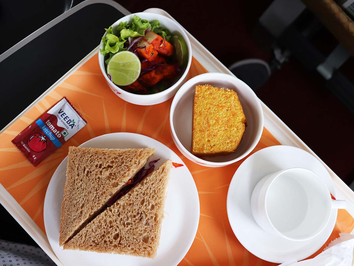 Air India Domestic Business Class food