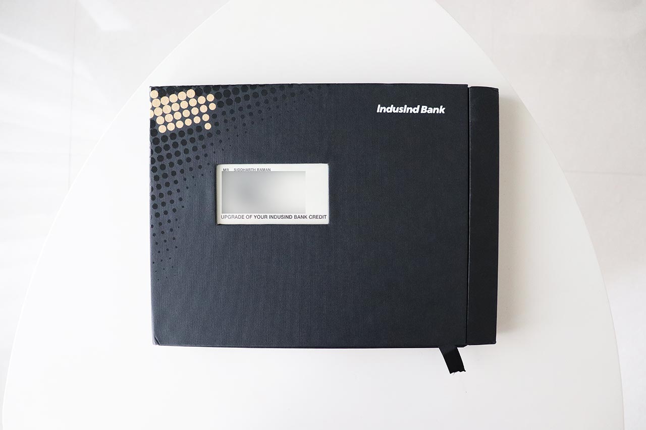indusind indulge credit card - welcome kit