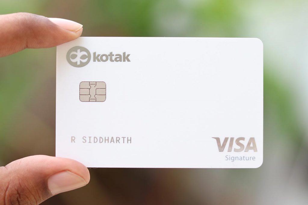 Kotak White Credit Card Design