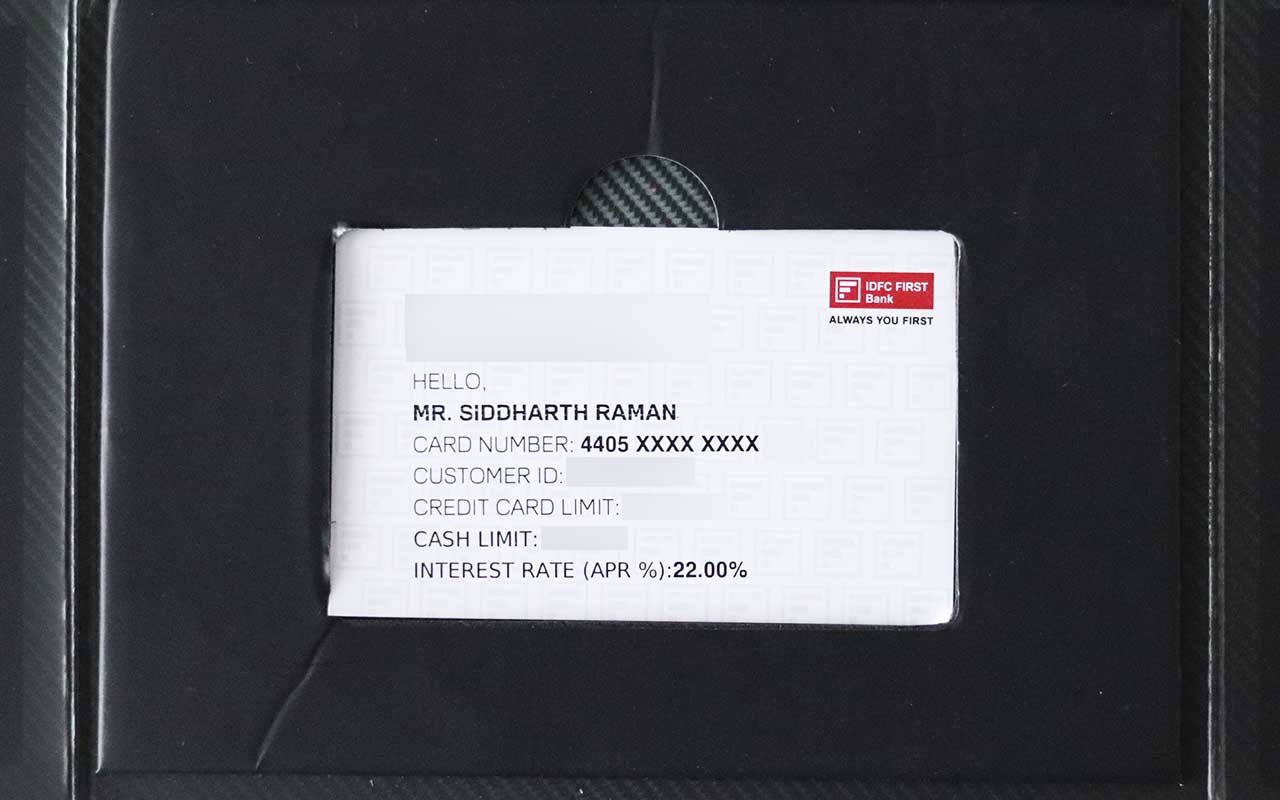 IDFC Wealth Credit Card details