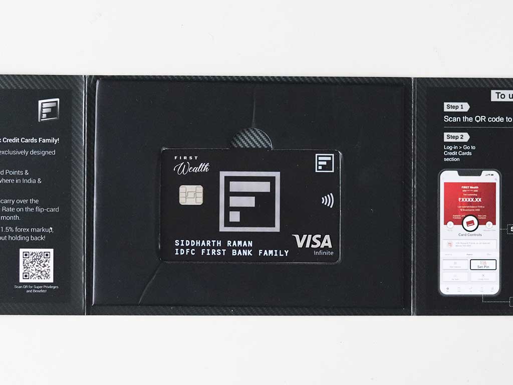 IDFC Wealth Credit Card inside Welcome Kit