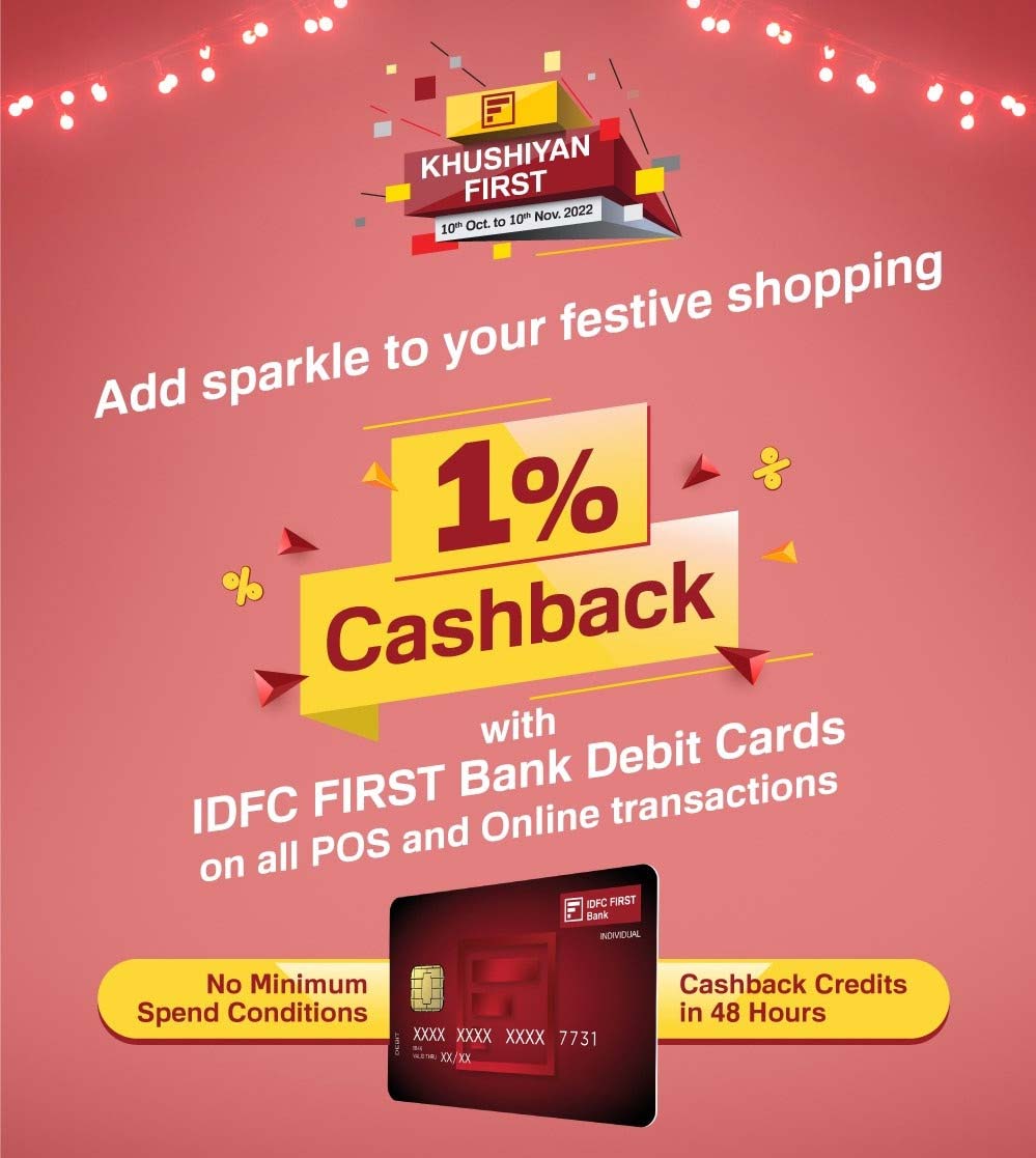 IDFC Debit card Diwali offer 2022
