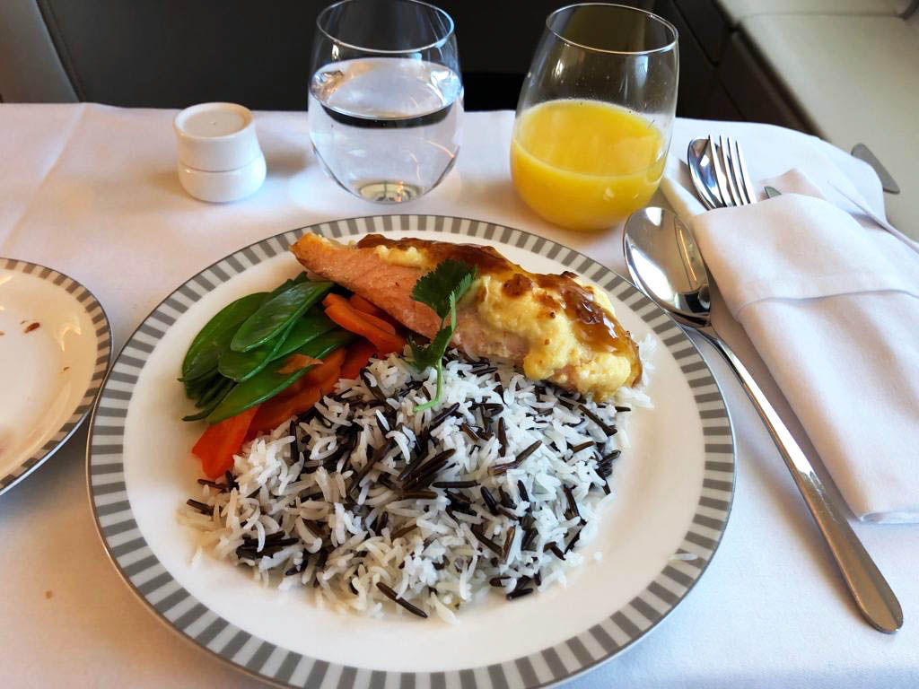 Singapore Airlines Business Class meals
