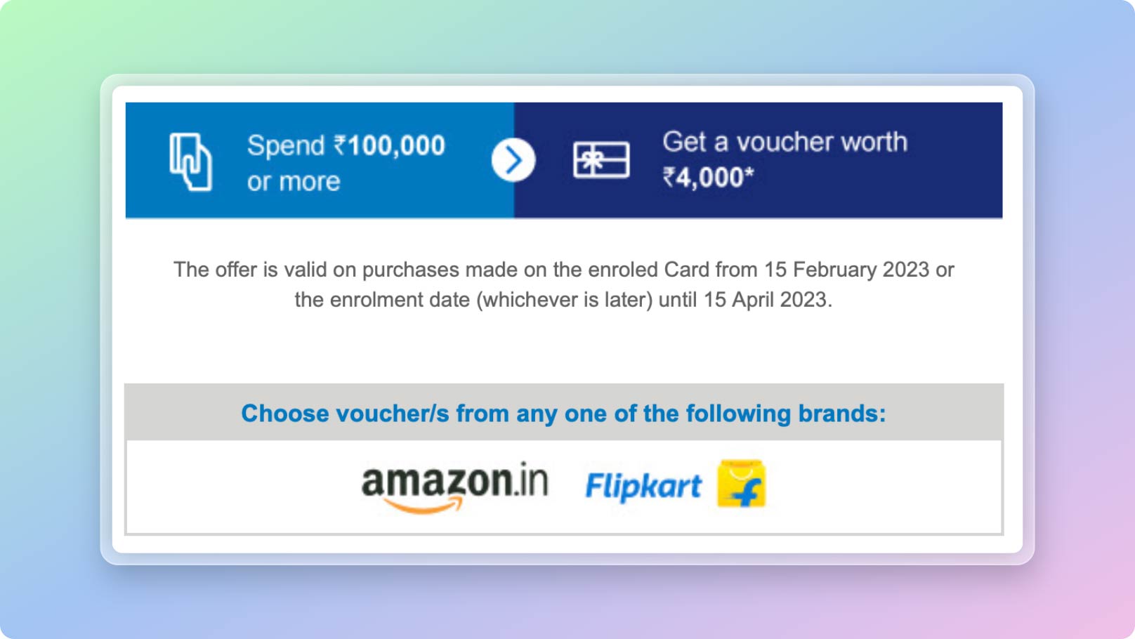 Get Vouchers price upto Rs.40,000 primarily based on spends – CardExpert 3 Amex targeted offer - feb 2023 details