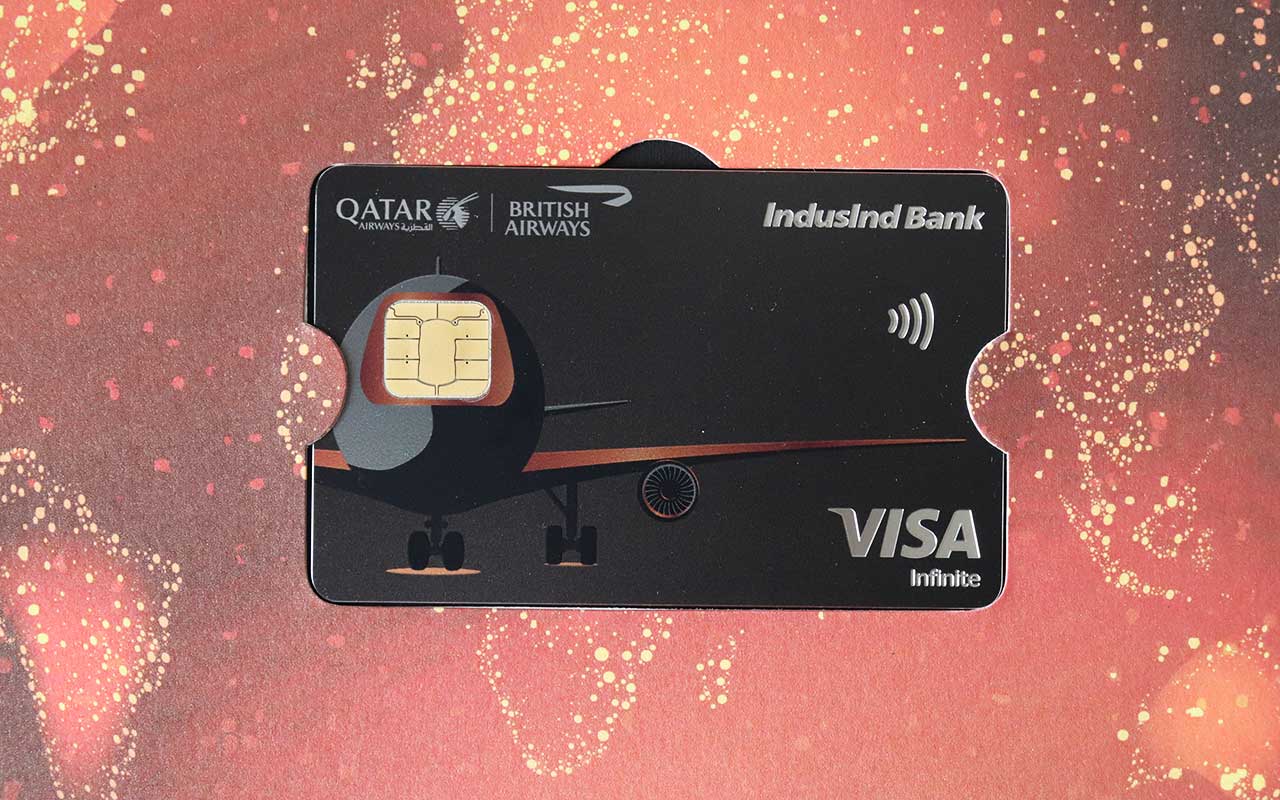 IndusInd Bank Avios Credit Card - closer look on card