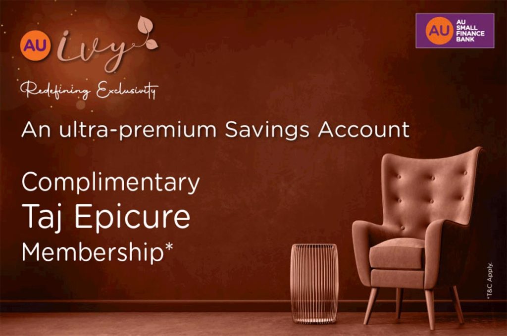 AU IVY ultra premium Savings Account