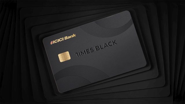 ICICI Bank Times black ICICI Credit Card