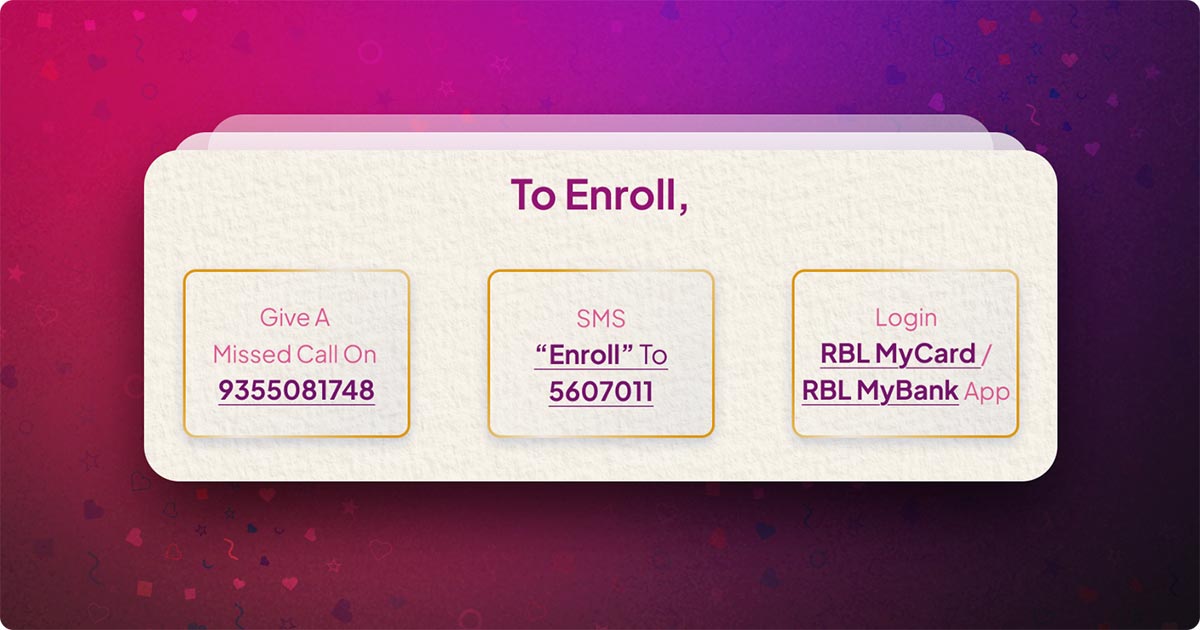 RBL Festive Offer Enrolment methods